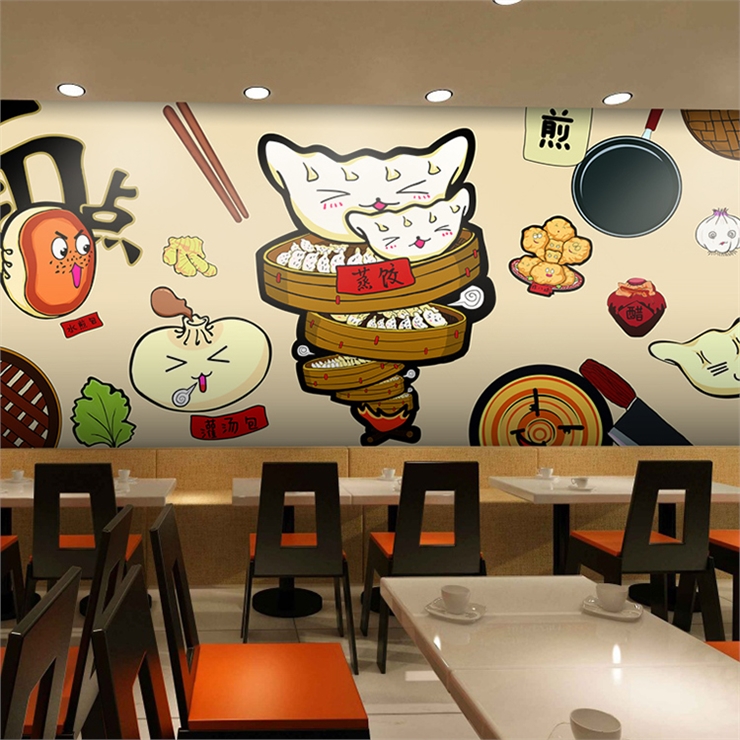 Food Snacks Background - Пользовательские 3D ручная роспись мультфильм еда