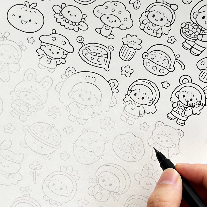 Food Snacks Coloring Book - Книга-раскраска для снятия тревоги, альбом для