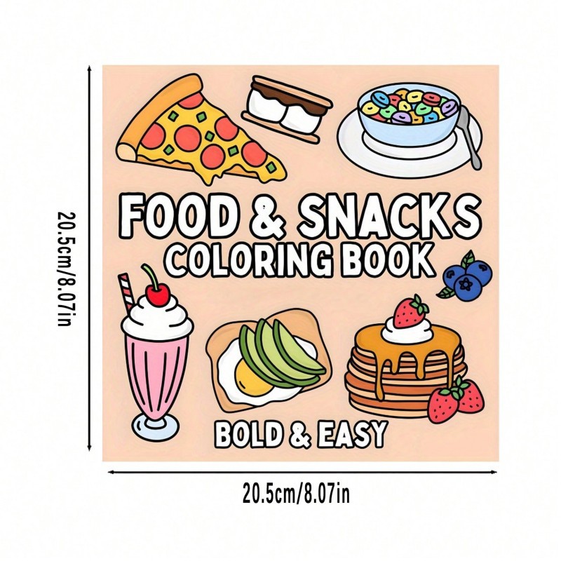 Новая книжка-раскраска на тему – обзор и цена Food Snacks Coloring Book