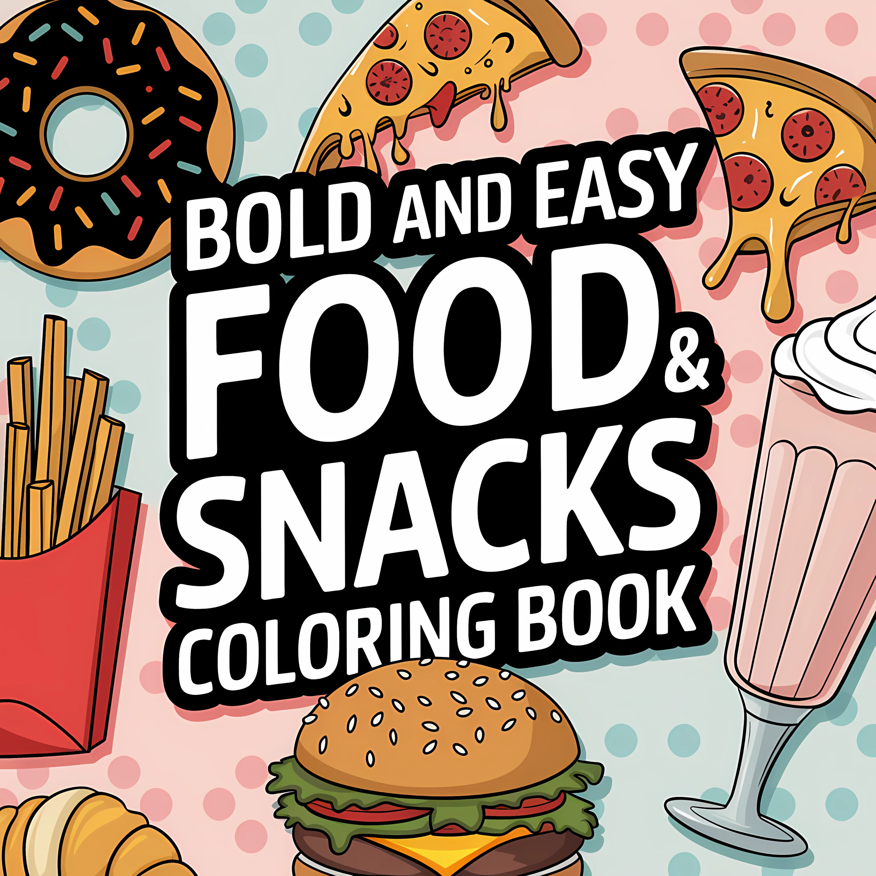 Книга-раскраска для взрослых с – обзор и цена Food Snacks Coloring Book