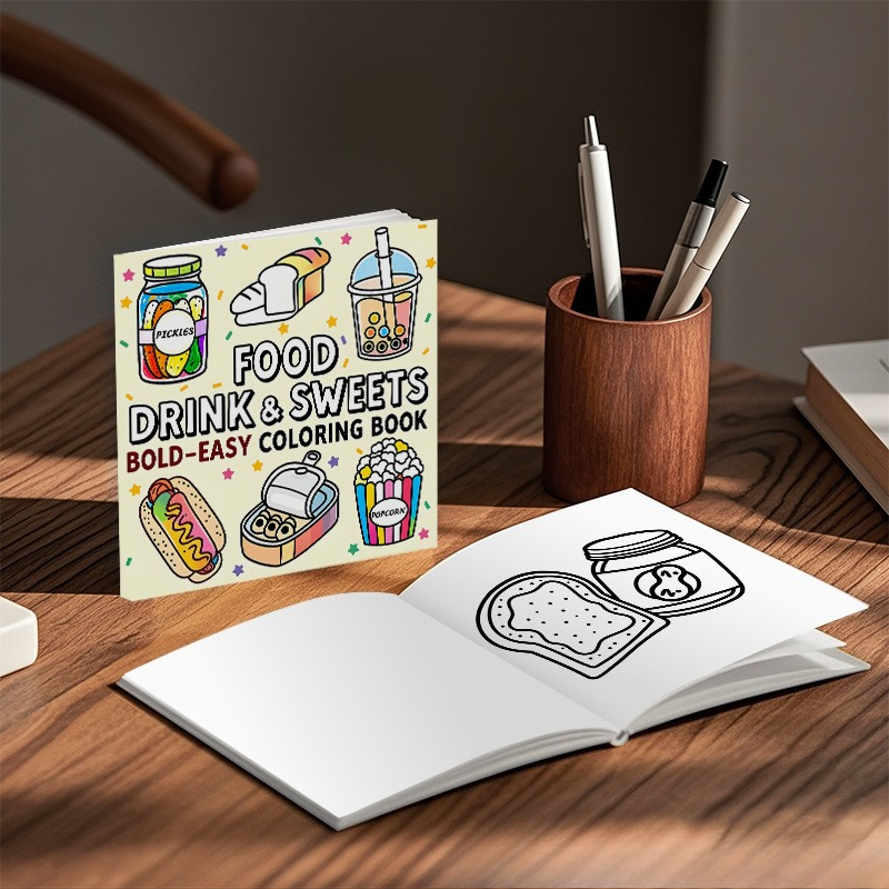 Книга-раскраска для снятия стр – обзор и цена Food Snacks Coloring Book